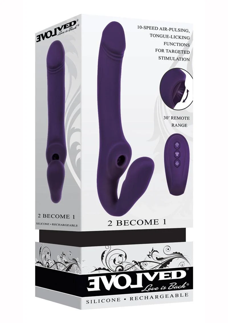 2 Become 1 – 10-Speed Air-Pulsing Silicone Vibrator with Remote Control - Image 4