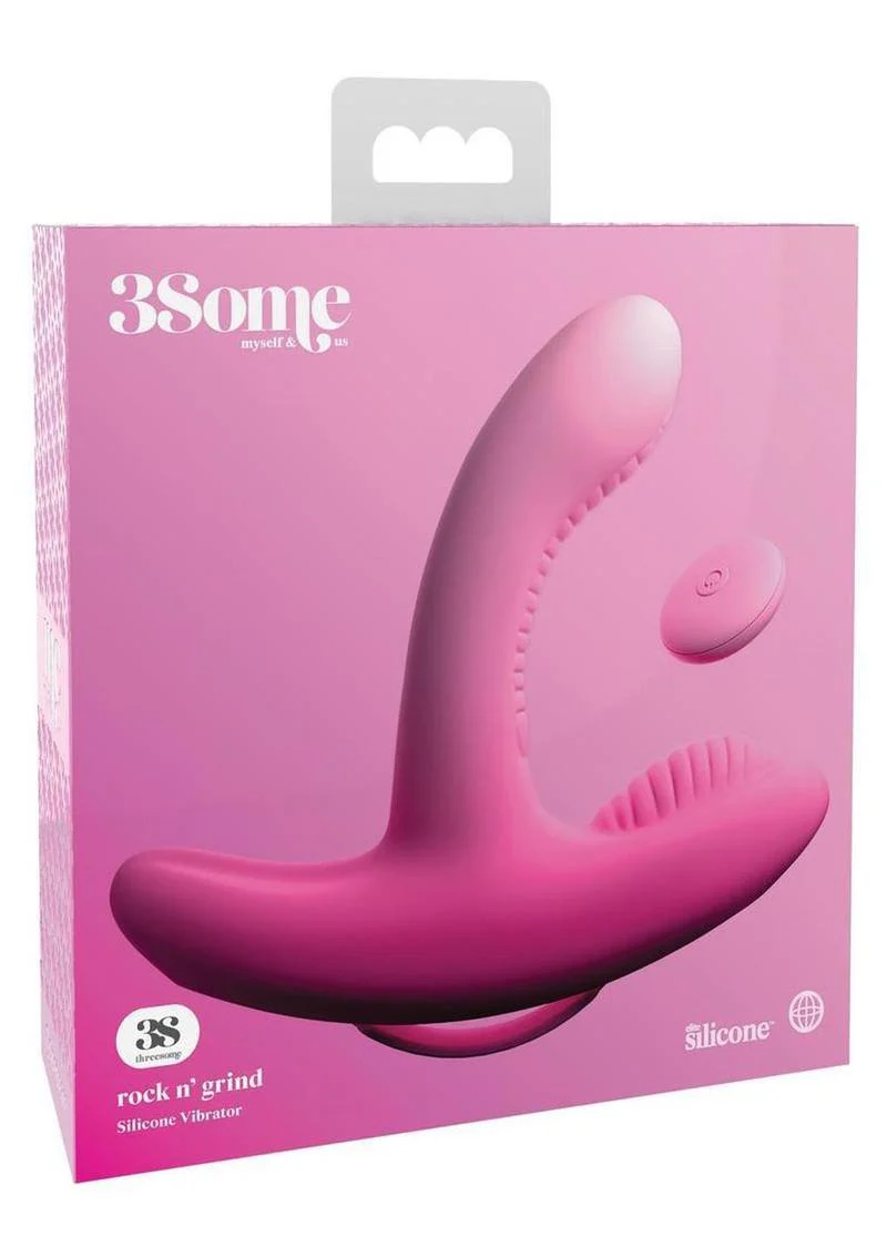 3Some Rock N' Grind Silicone Vibrator With Remote Control - Image 3