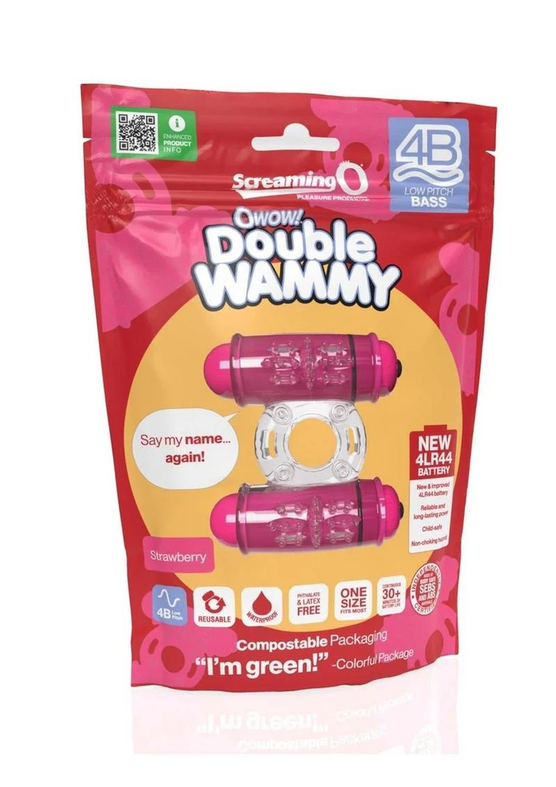 4B Double Wammy Rechargeable Silicone Dual Vibrating Couples Cock Ring - Image 10