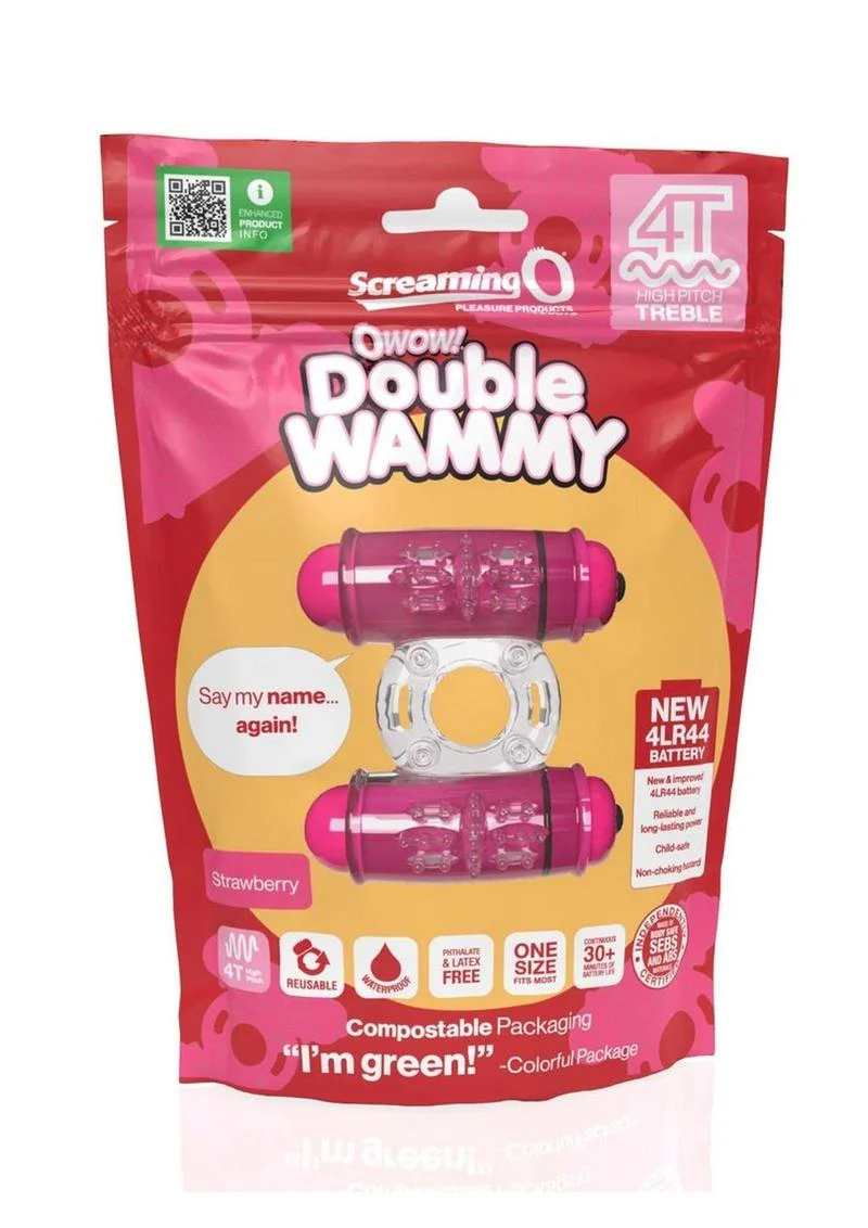 4T Double Wammy Silicone Dual Vibrating Couples Cock Ring - Image 13