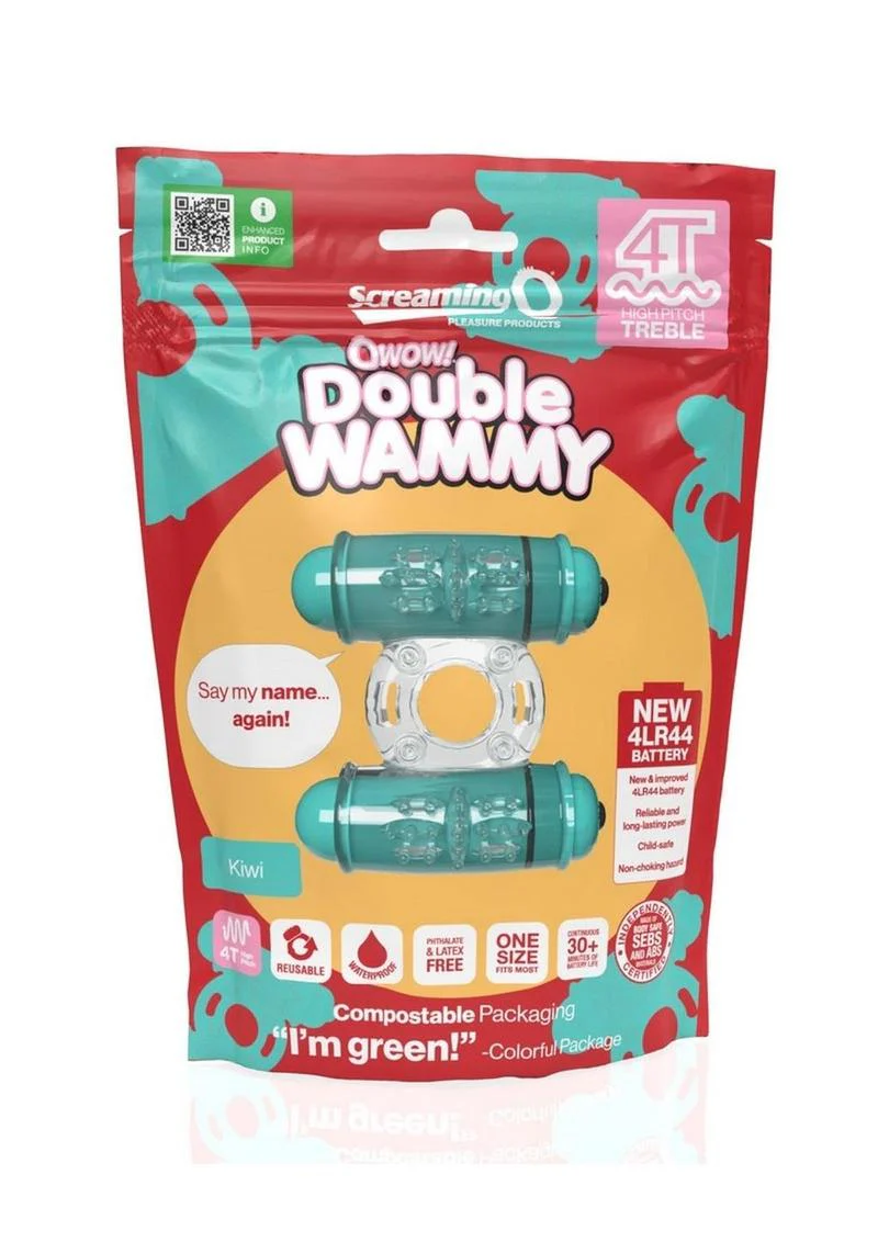 4T Double Wammy Silicone Dual Vibrating Couples Cock Ring - Image 14
