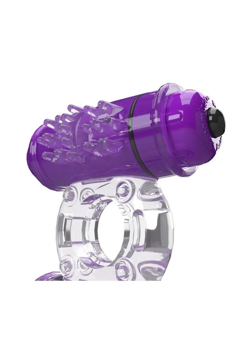 4T Double Wammy Silicone Dual Vibrating Couples Cock Ring - Image 9