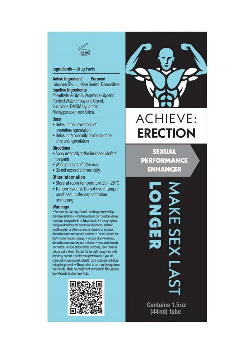 Achieve Erection Sexual Performance Enhancer 1.5oz Tube - Image 3