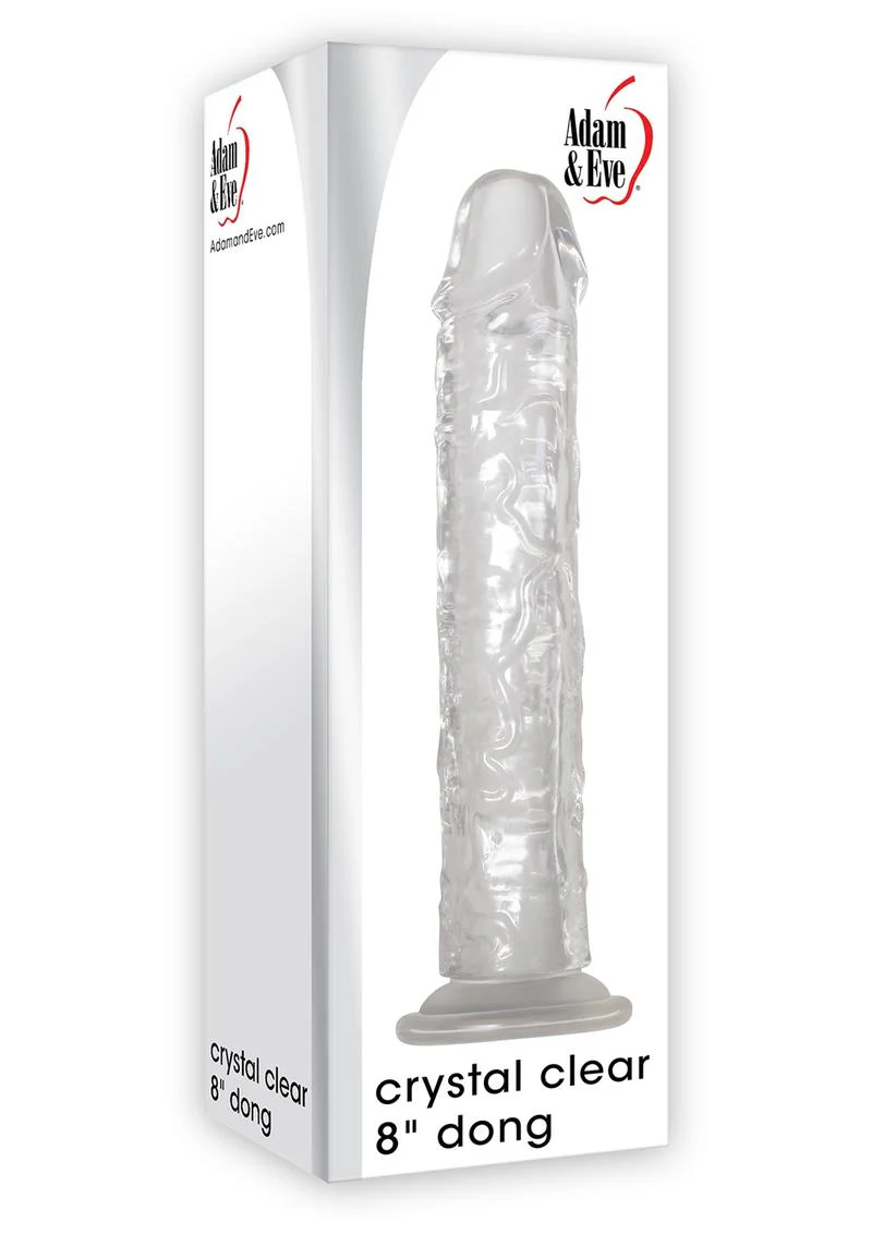 Adam And Eve Crystal Clear Dong Realistic Transparent Dildo - Image 4