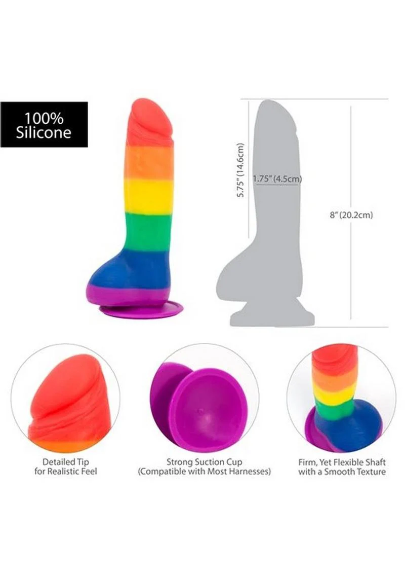 Addiction Justin Silicone Rainbow Dildo - Image 3