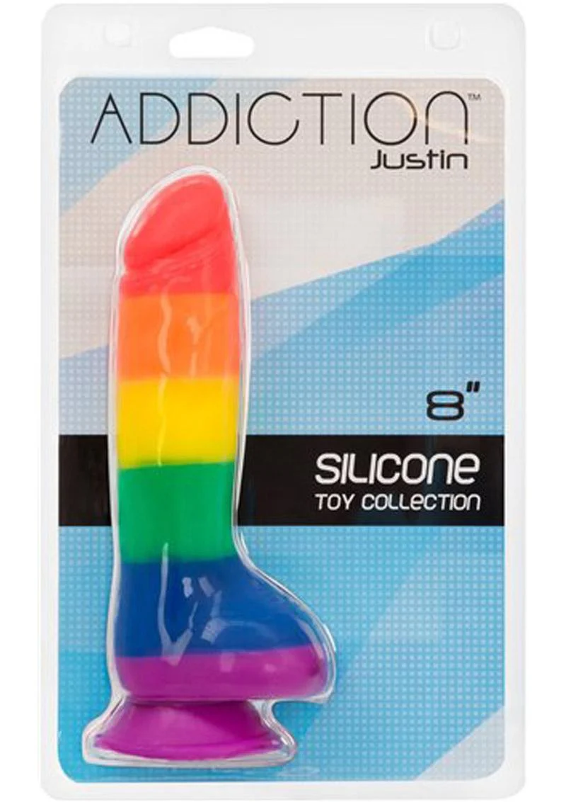 Addiction Justin Silicone Rainbow Dildo - Image 4