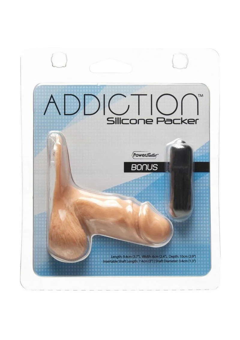 Addiction Silicone Packer Dong Caramel with PowerBullet - Image 4