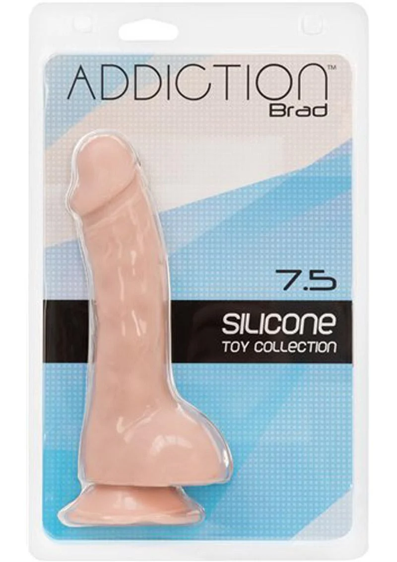 Addiction Toy Collection Brad Silicone Dildo with Balls - Image 4