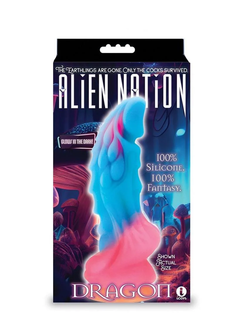 Alien Nation Dragon Silicone Glow-in-the-Dark Dildo - Image 2