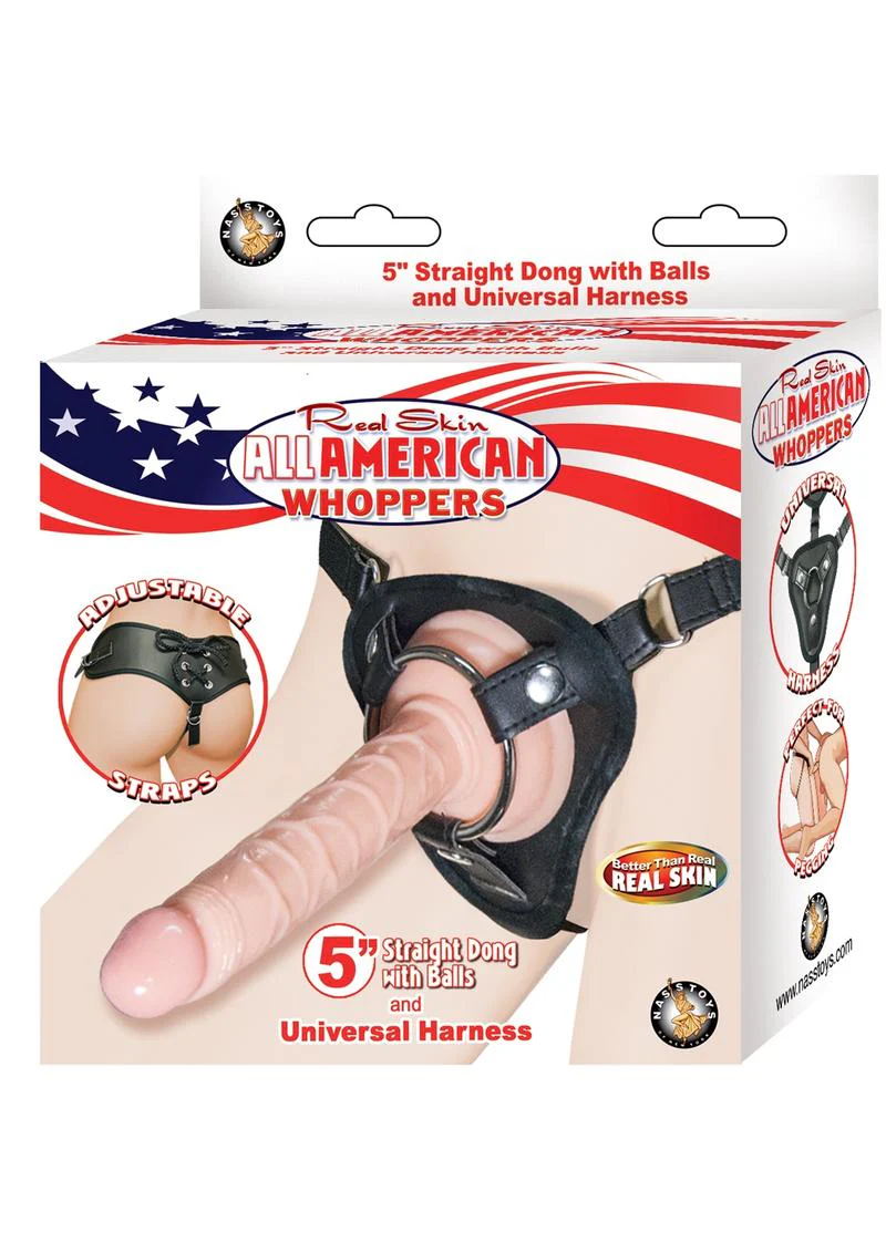 All American Whoppers Real Skin Straight Dong with Balls - Image 2
