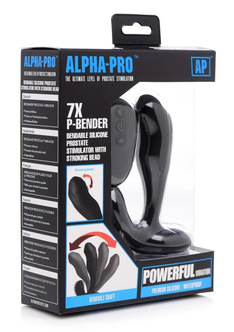 Alpha-Pro Bendable Silicone Prostate Stimulator with Stroking Bead - Image 4
