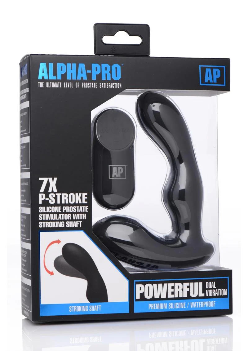 Alpha Pro P-Stroke Silicone Prostate Stimulator with Stroking Shaft - Image 4