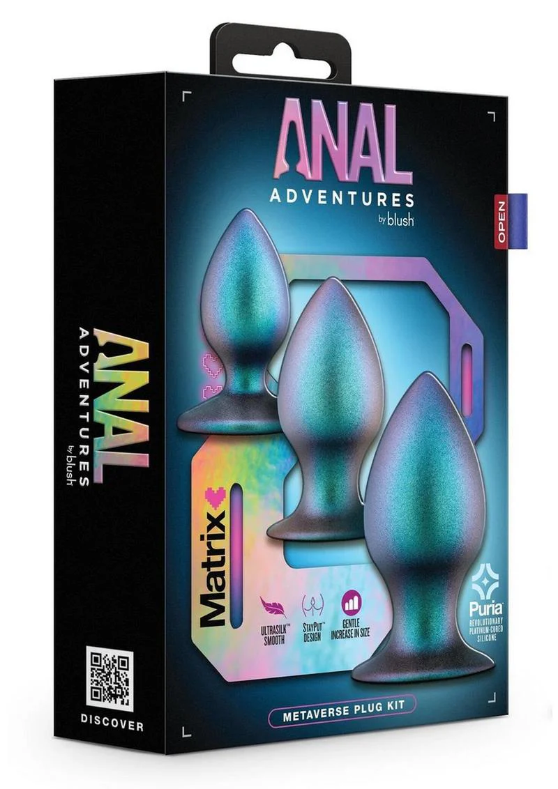 Anal Adventures Matrix Metaverse Plug Kit 3-Piece Silicone Set - Image 4
