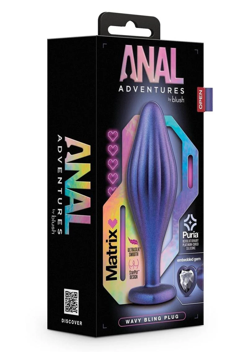 Anal Adventures Matrix Wavy Bling Plug - Image 3