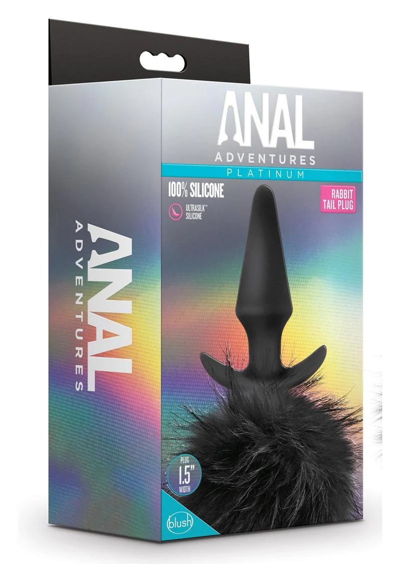 Anal Adventures Platinum Rabbit Tail Plug - Image 3