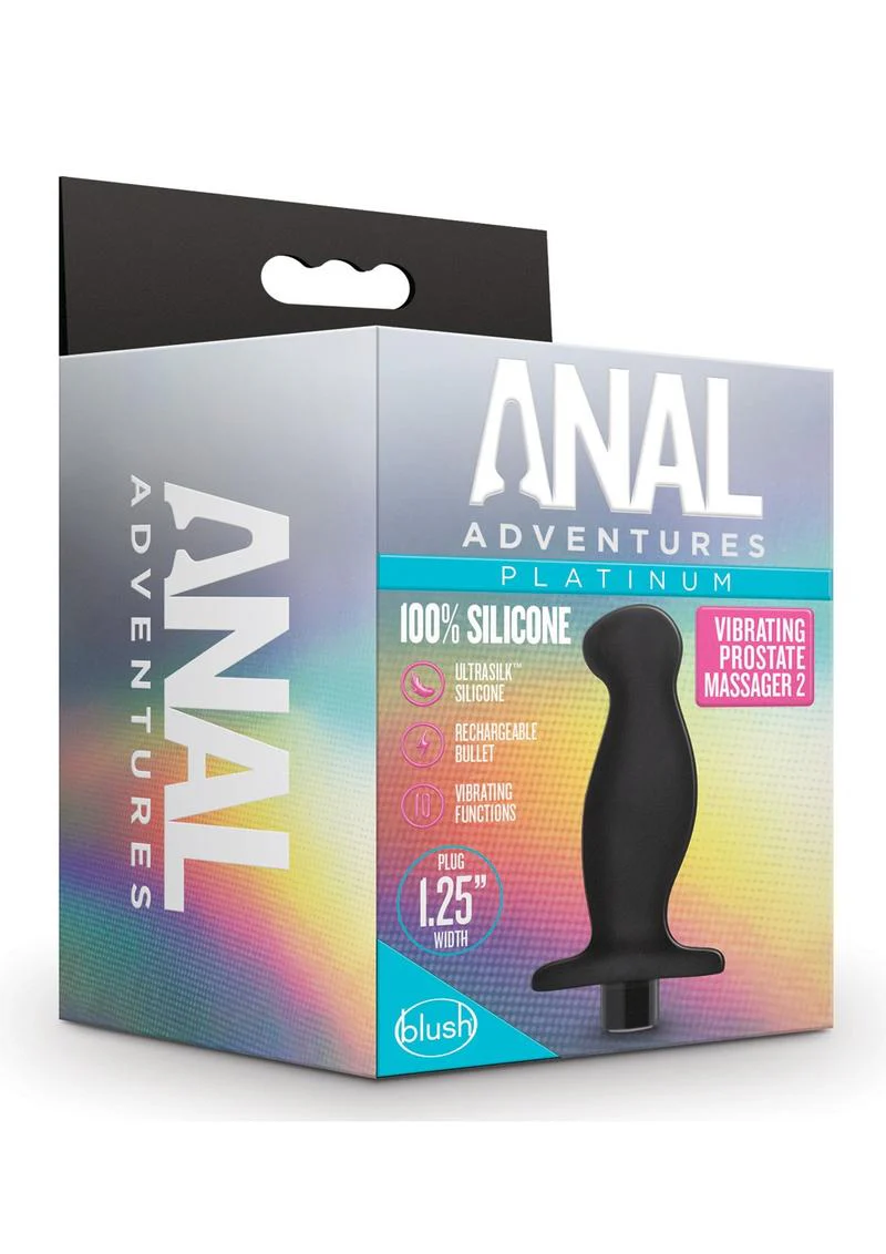 Anal Adventures Platinum Rechargeable Vibrating Prostate Massager - Image 4