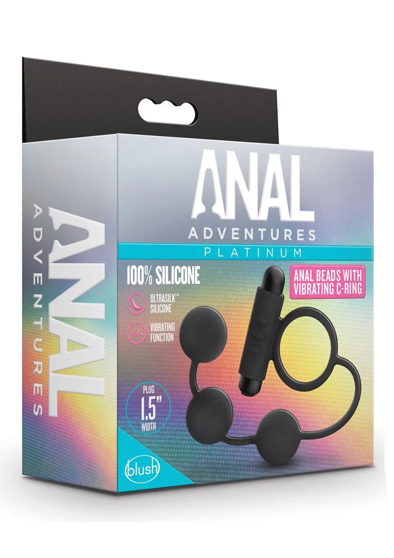 Anal Adventures Platinum Silicone Vibrating C-Ring - Image 3