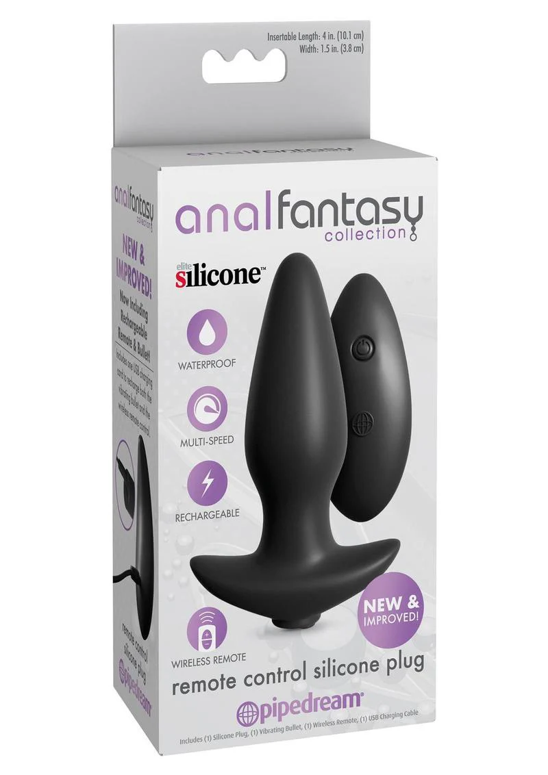 Anal Fantasy Collection Remote Control Silicone Plug - Image 3