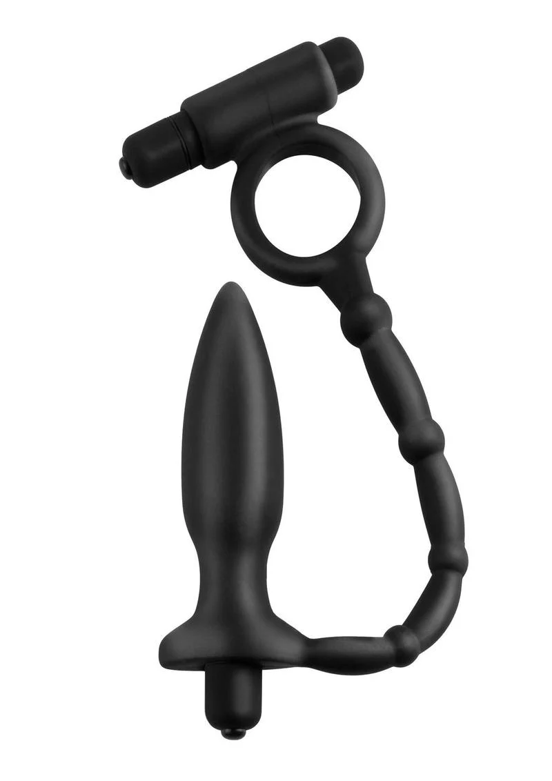 Anal Fantasy Elite Silicone Ass Kicker Plug with Cockring - Image 2