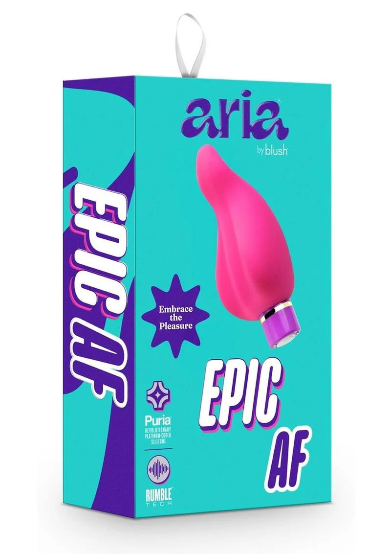 Aria Epic AF Rechargeable Silicone Vibrator Fuchsia Rumble Tech - Image 4