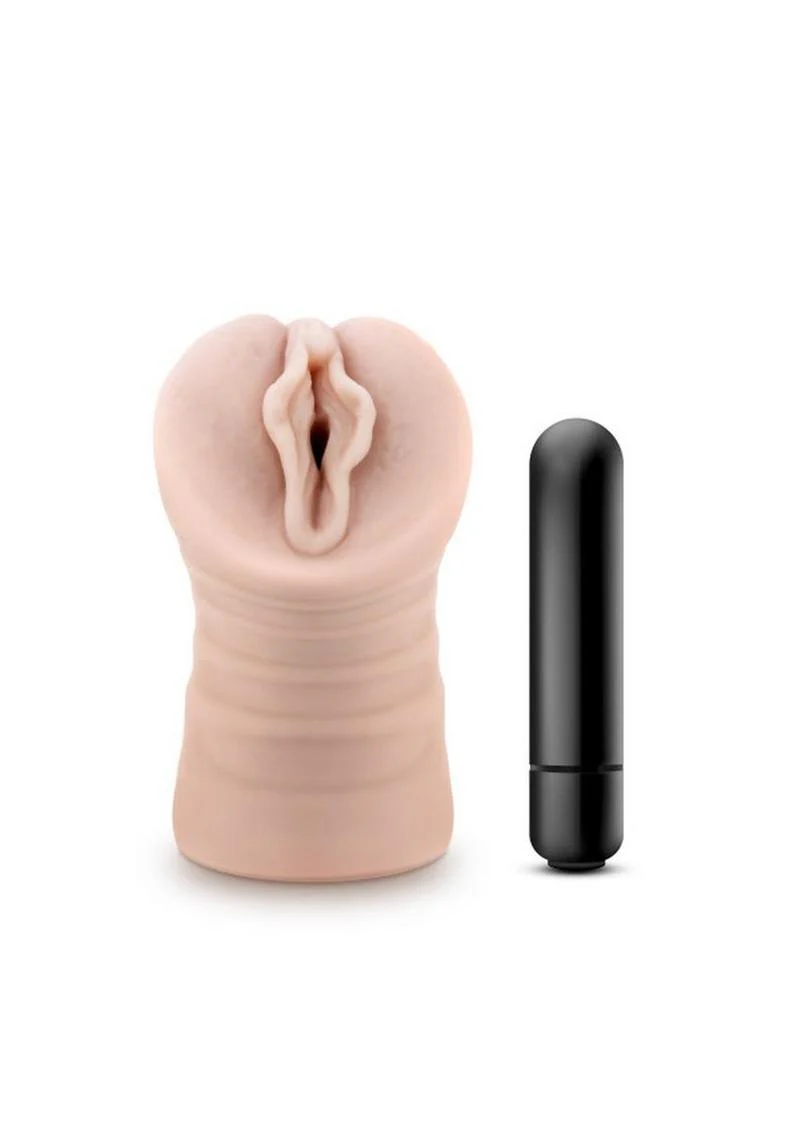 Ashley Vibrating Masturbator with Bullet Soft Textured Tunnel - Image 2