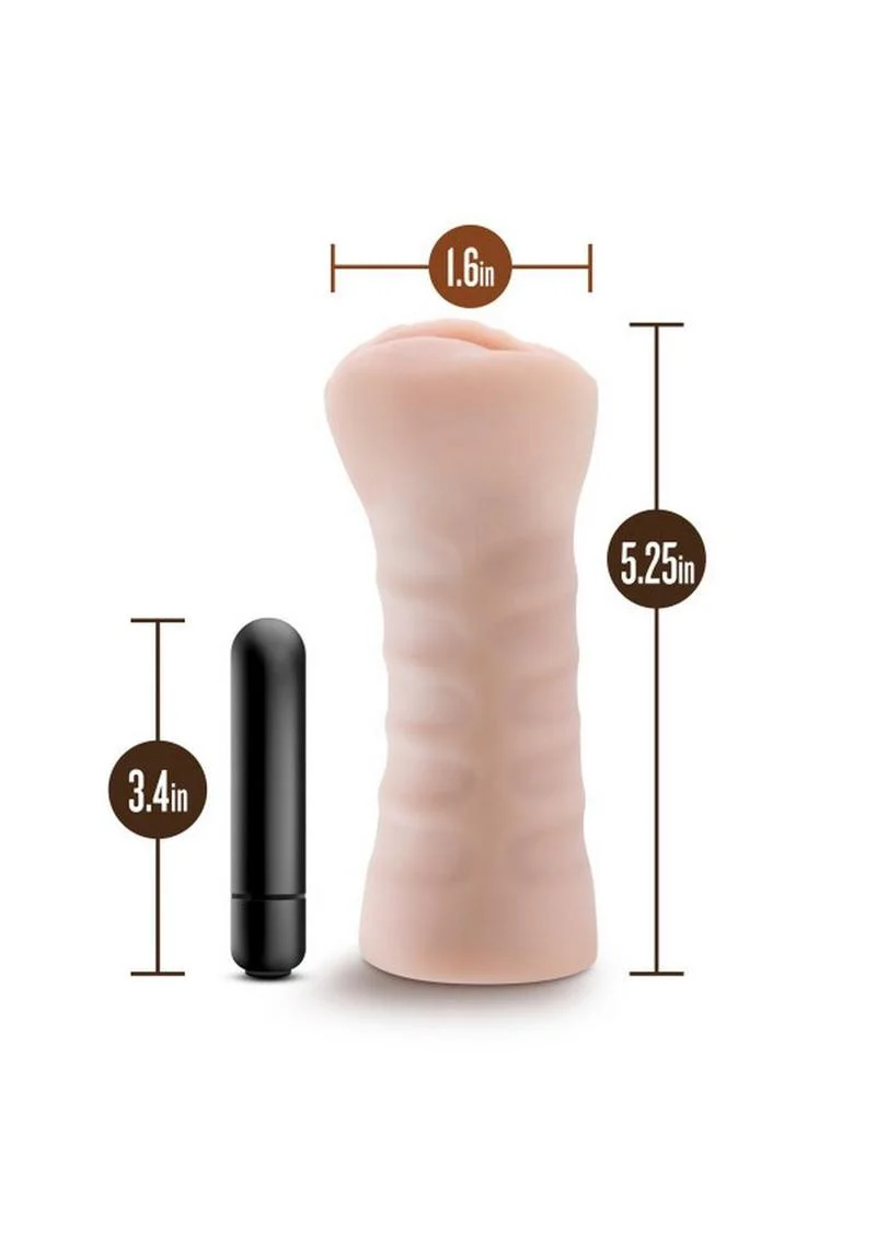 Ashley Vibrating Masturbator with Bullet Soft Textured Tunnel - Image 3