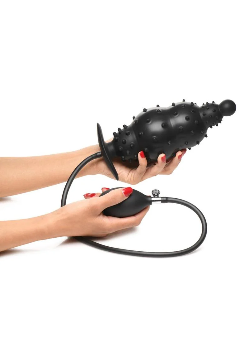 Ass Puffer Nubbed Inflatable Silicone Anal Plug - Image 3