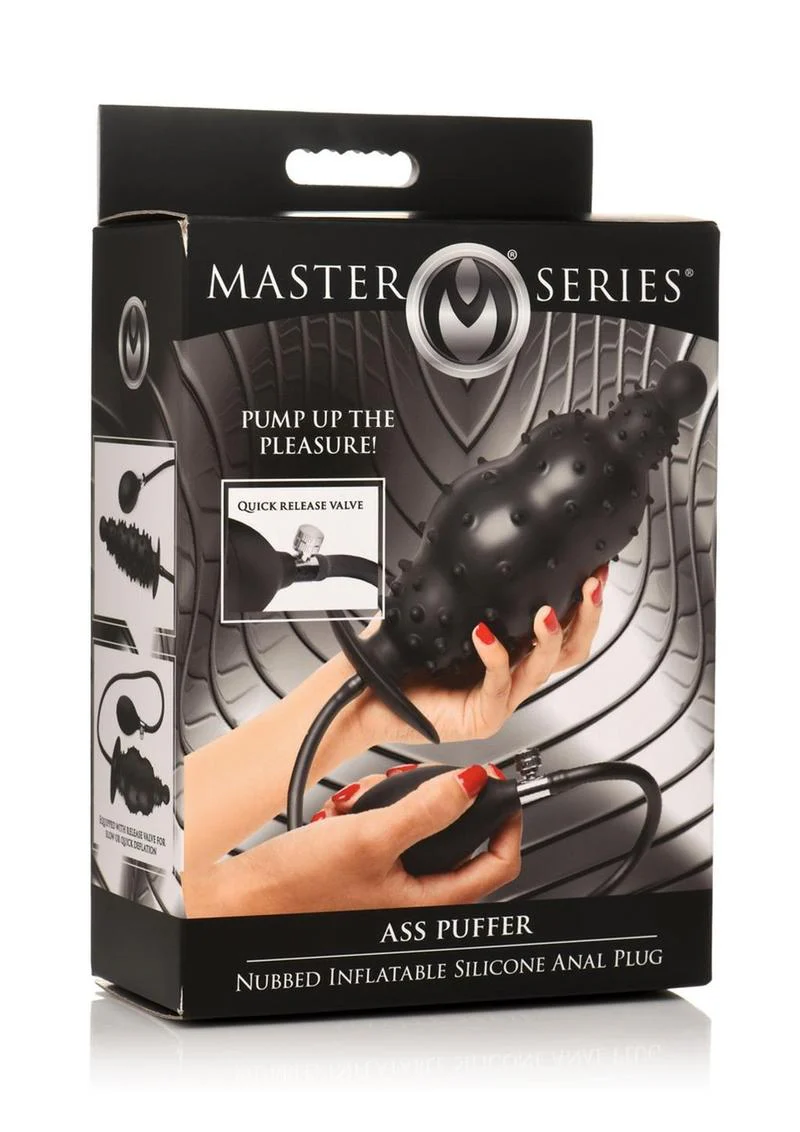 Ass Puffer Nubbed Inflatable Silicone Anal Plug - Image 4