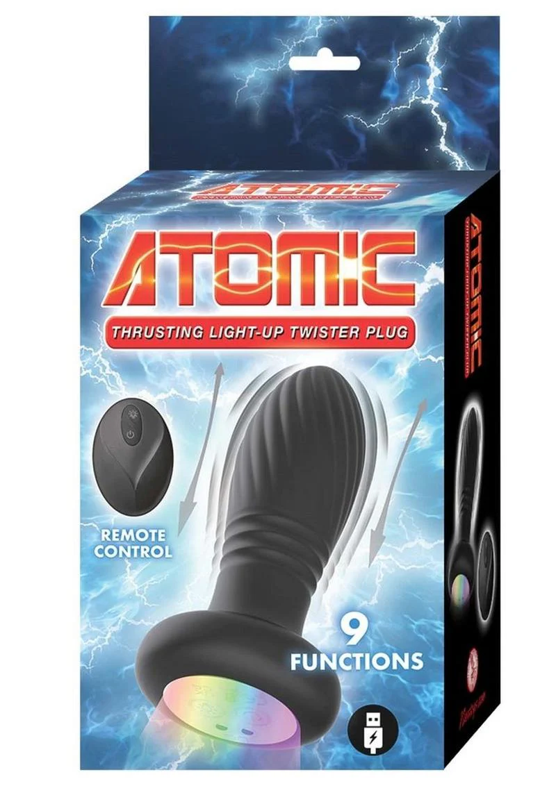 Atomic Thrusting Light Up Rechargeable Silicone Plug - Image 4