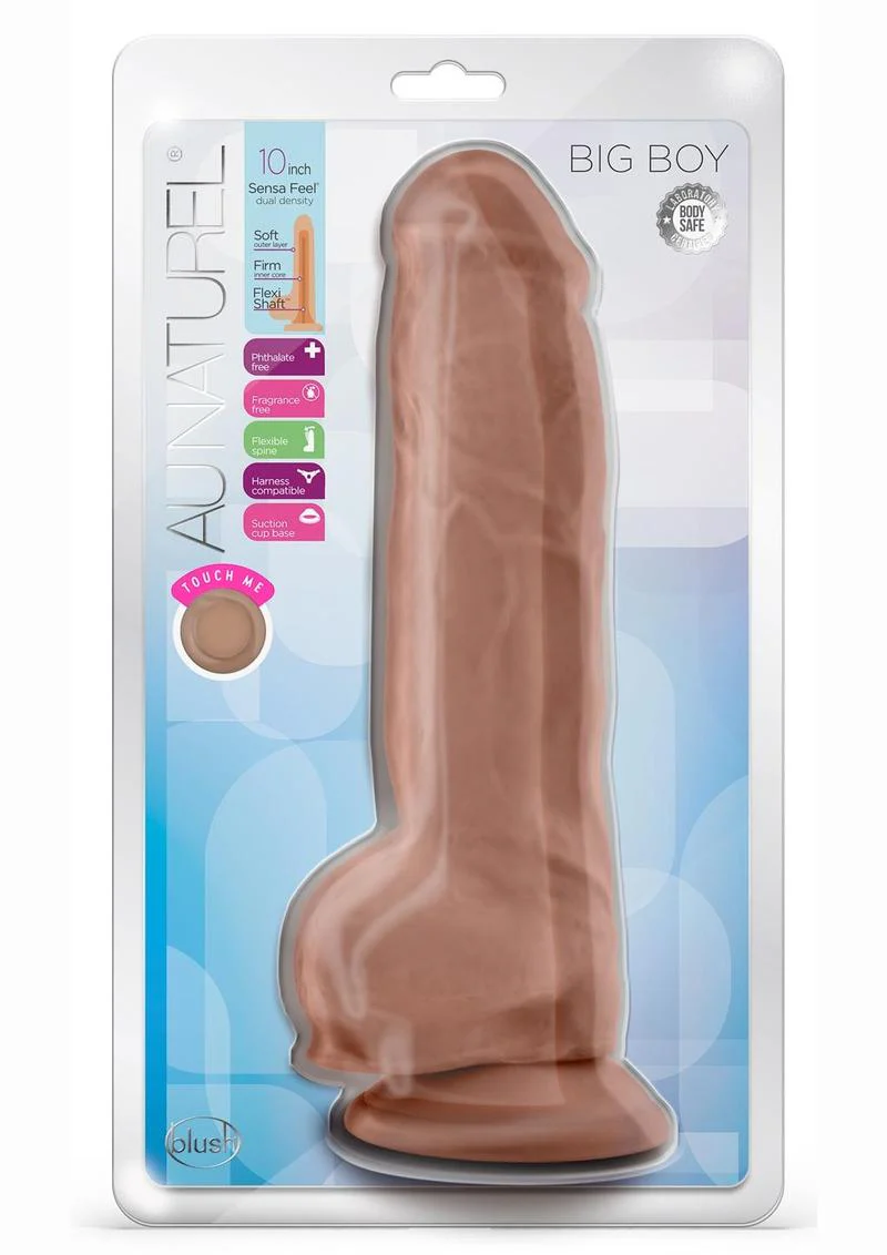 Au Naturel Big Boy Sensa Feel Dual-Density Dildo with Balls - Image 10