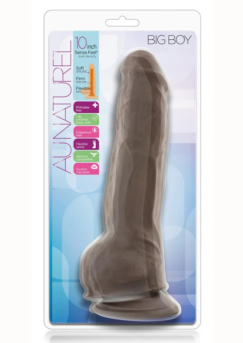 Au Naturel Big Boy Sensa Feel Dual-Density Dildo with Balls - Image 12