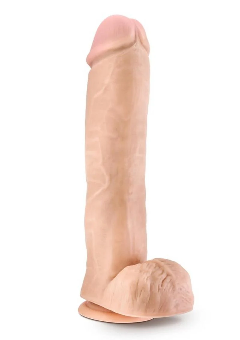 Au Naturel Big John Sensa Feel Dual Density Dildo with Balls - Image 2