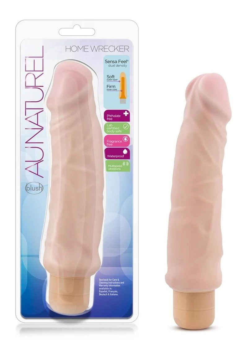 Au Naturel Home Wrecker Vibrating Dildo 9.5 Inches - Image 8
