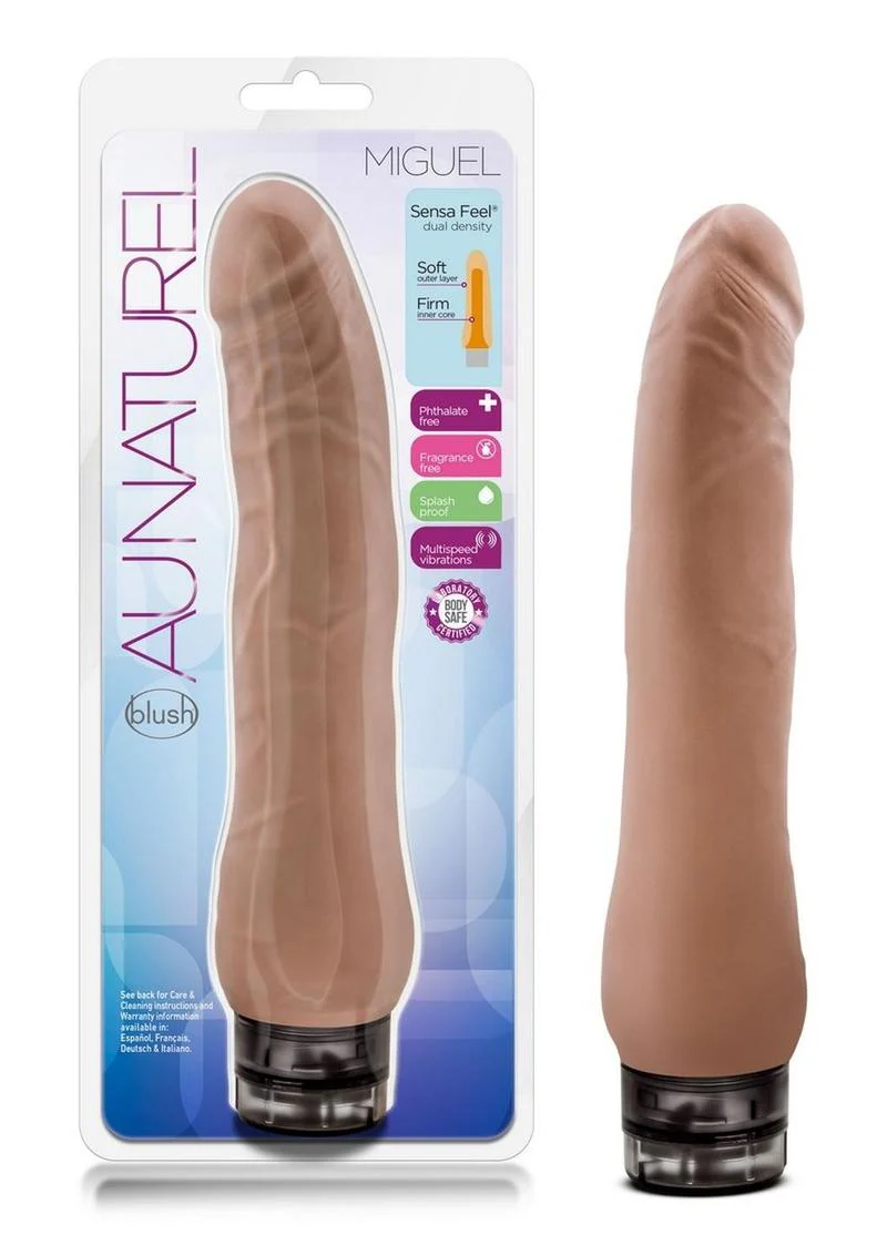 Au Naturel Miguel Sensa Feel Dual Density Vibrating Dildo - Image 4