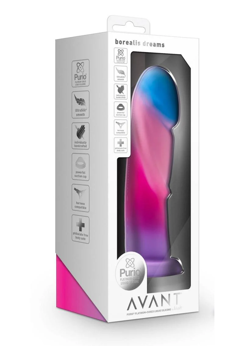 Avant Borealis Dreams Silicone Dildo Cotton Candy Multicolor - Image 4