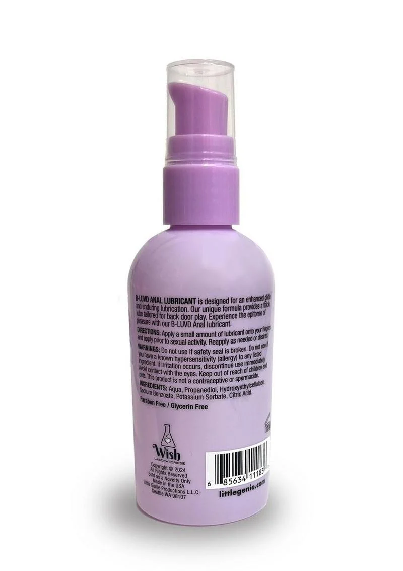 B Luvd Anal Lubricant Water Based Gel - Image 2