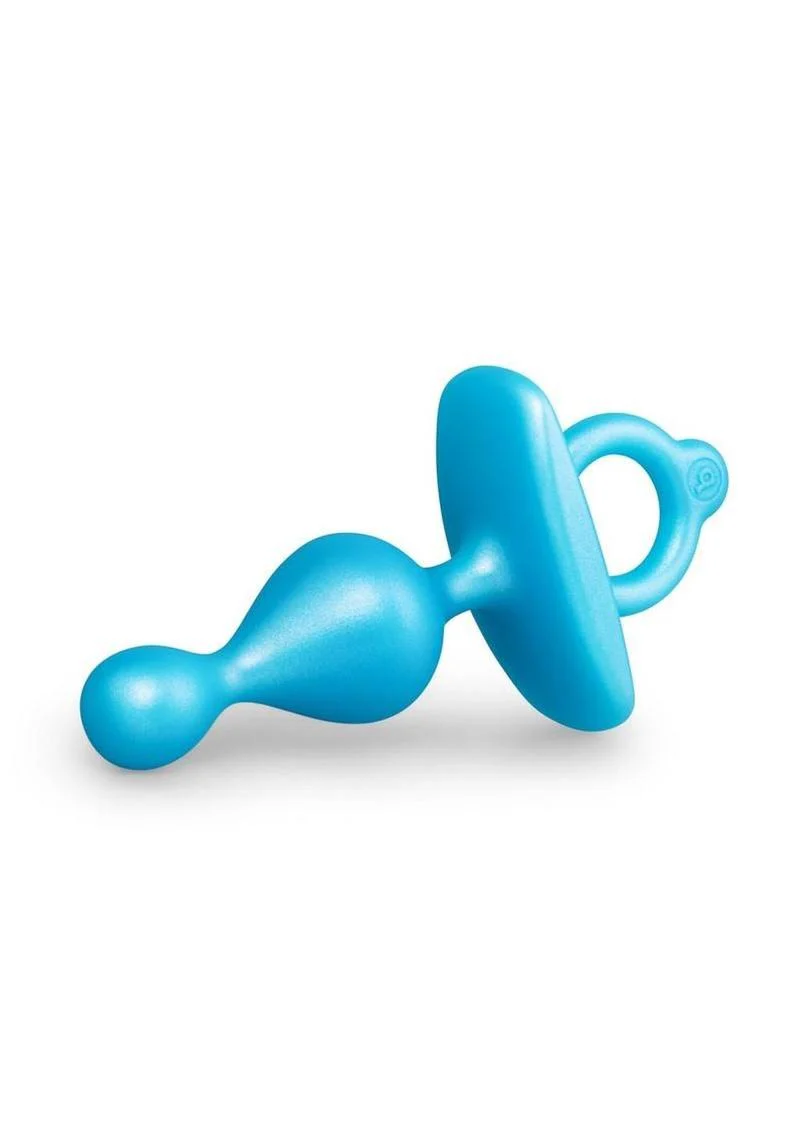 b Vibe Butties Pop Silicone Anal Beads Blue - Image 2