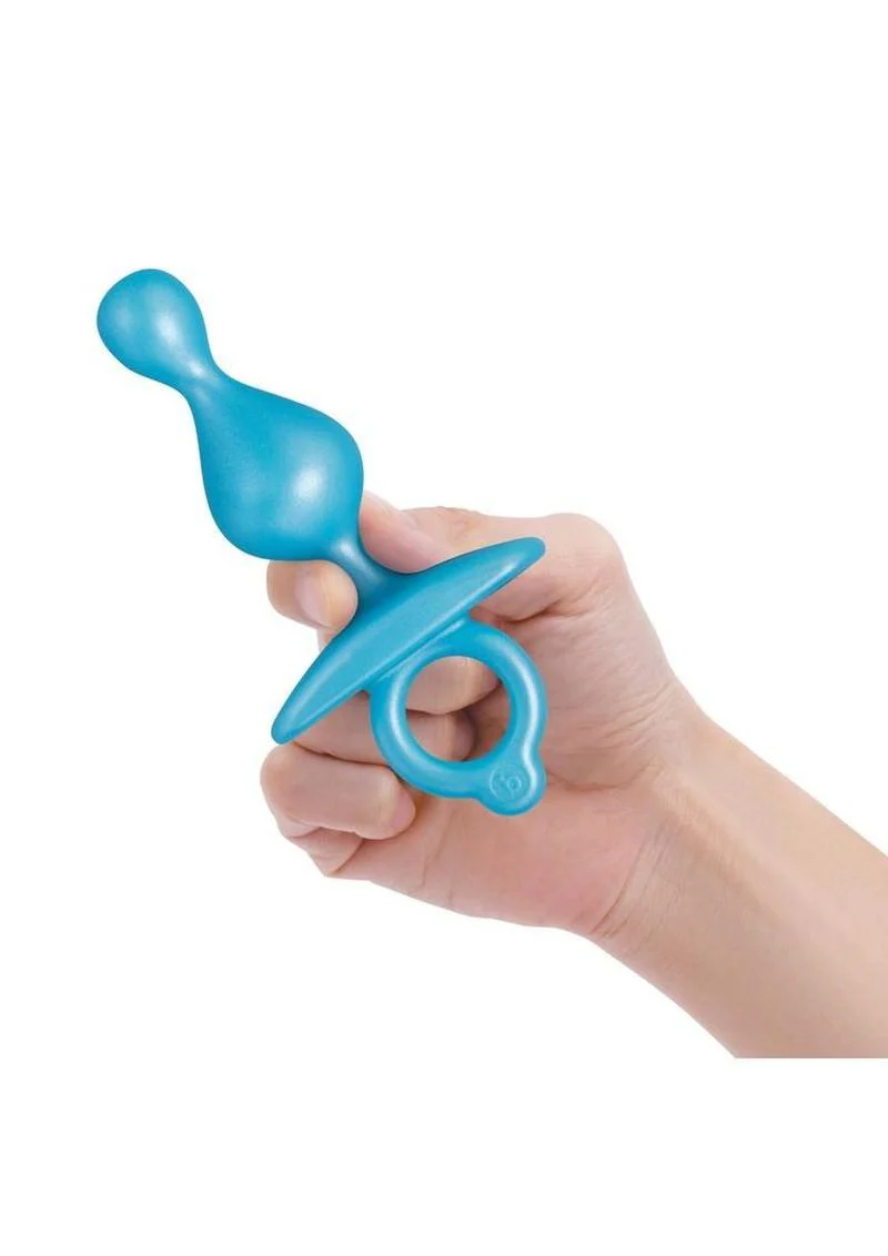 b Vibe Butties Pop Silicone Anal Beads Blue - Image 3