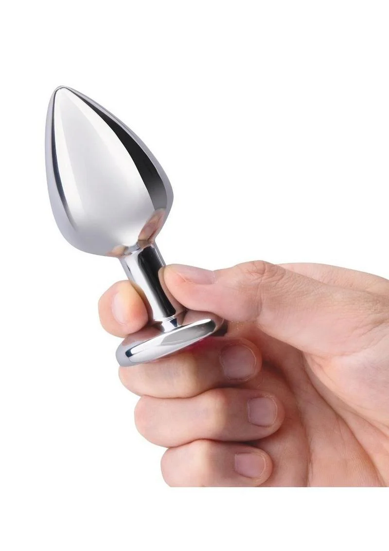 B-Vibe Jewel Heart Metal Butt Plug Training Set - Image 3