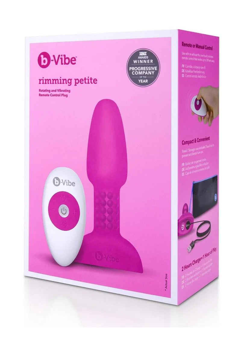 B-Vibe Rimming Petite Silicone Anal Plug With Remote Control - Image 4