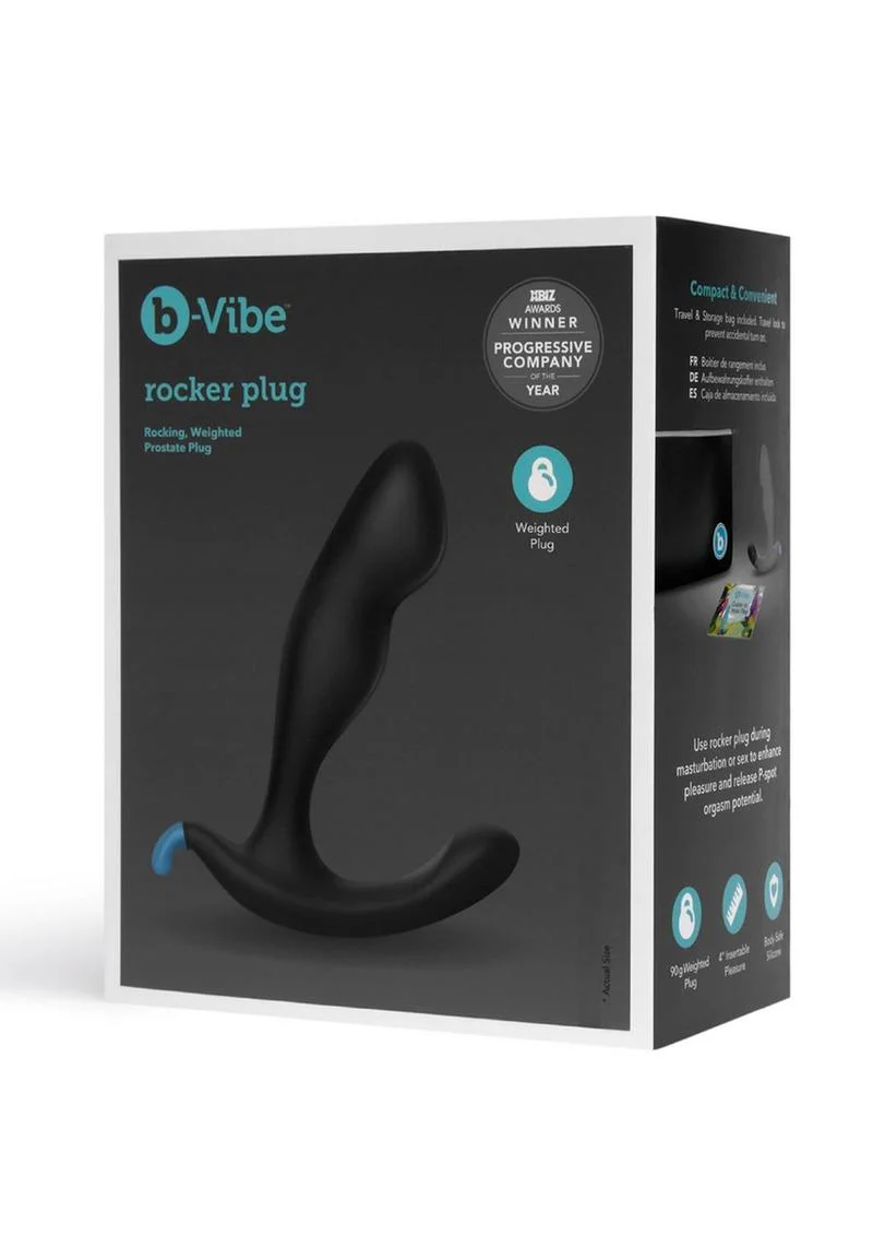 b-Vibe Rocker Plug - Weighted Silicone Prostate Plug - Image 4