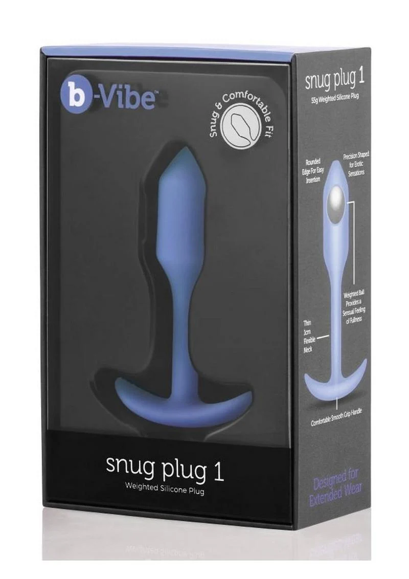 b Vibe Snug Plug 1 Weighted Silicone Anal Plug - Image 10
