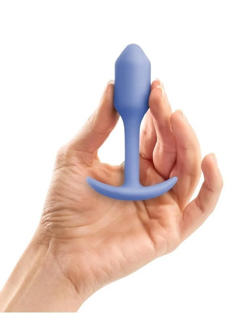 b Vibe Snug Plug 1 Weighted Silicone Anal Plug - Image 3