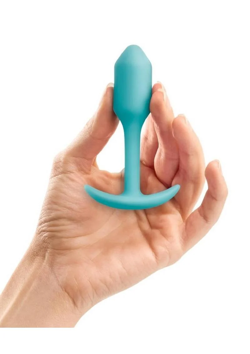 b Vibe Snug Plug 1 Weighted Silicone Anal Plug - Image 6