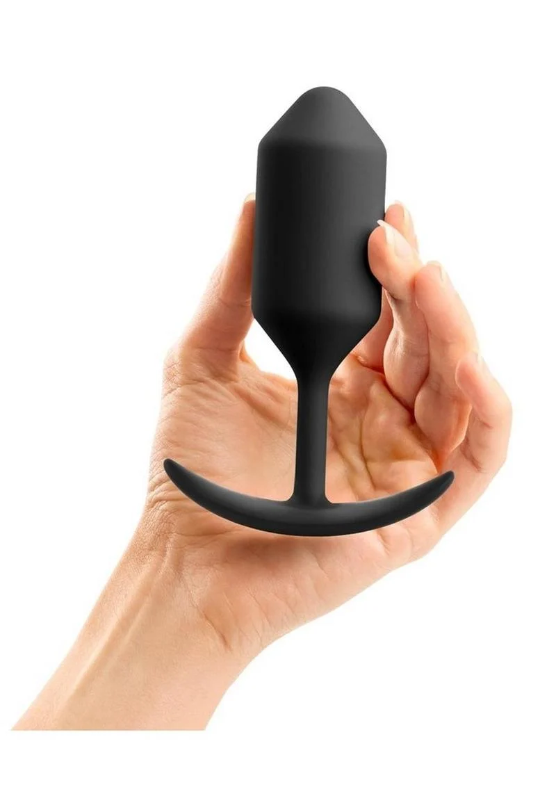b Vibe Snug Plug 3 Weighted Silicone Anal Plug - Image 12