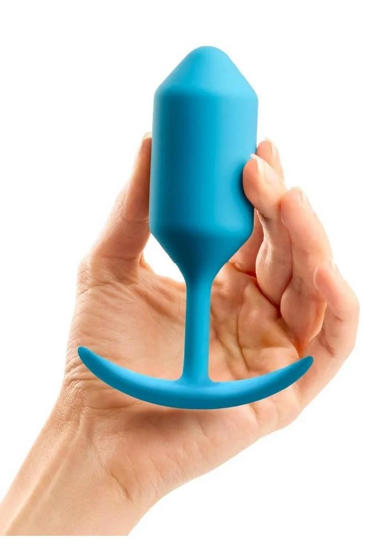 b Vibe Snug Plug 3 Weighted Silicone Anal Plug - Image 3