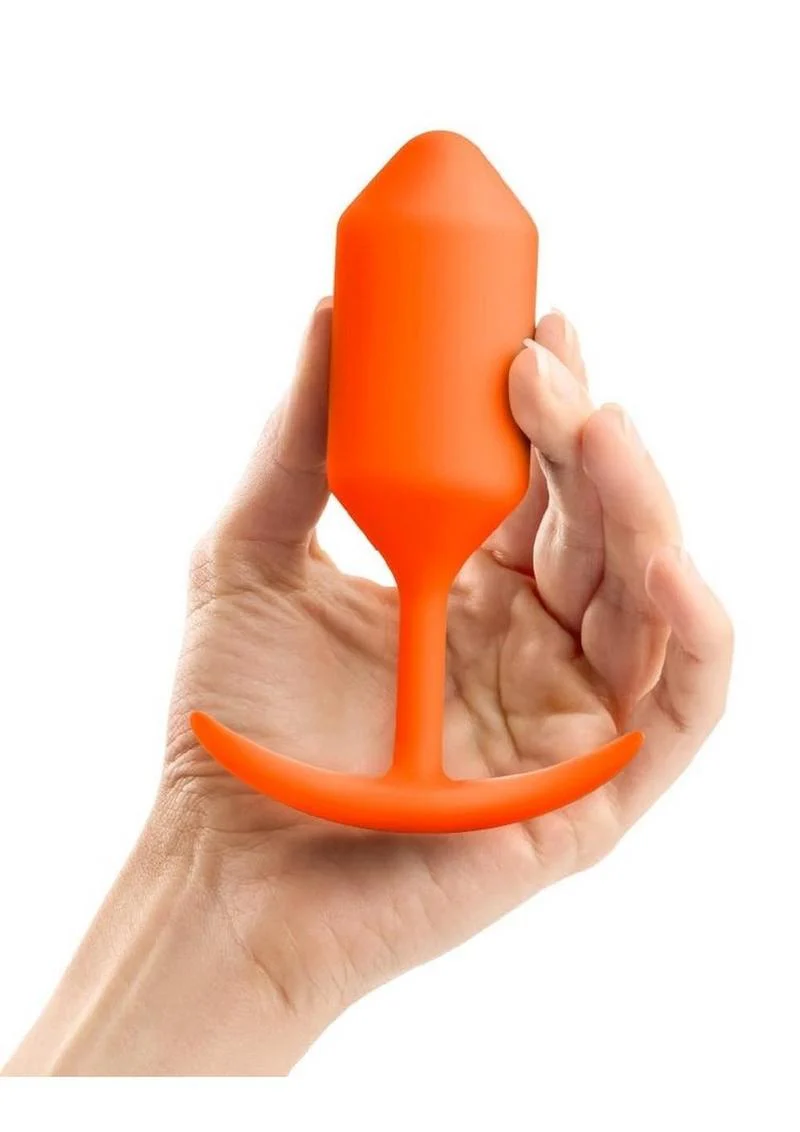 b Vibe Snug Plug 3 Weighted Silicone Anal Plug - Image 6