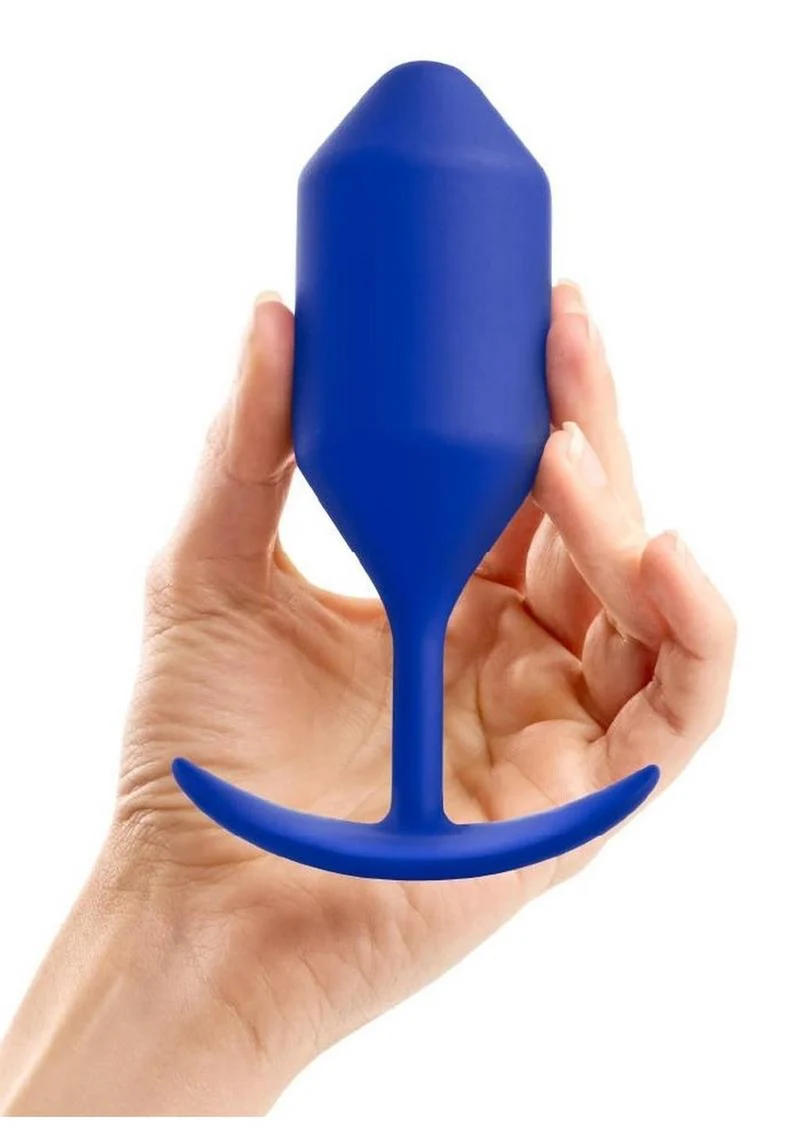 b Vibe Snug Plug 4 Weighted Silicone Anal Plug - Image 3
