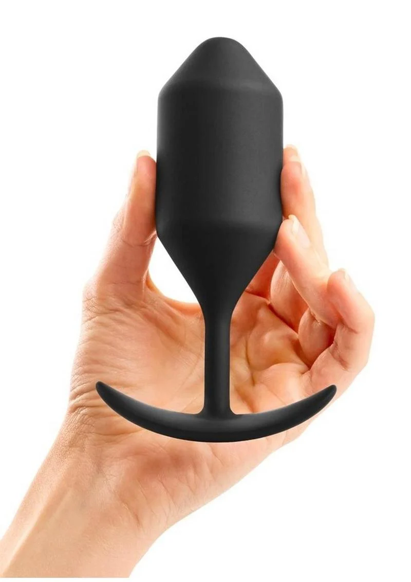 b Vibe Snug Plug 4 Weighted Silicone Anal Plug - Image 6