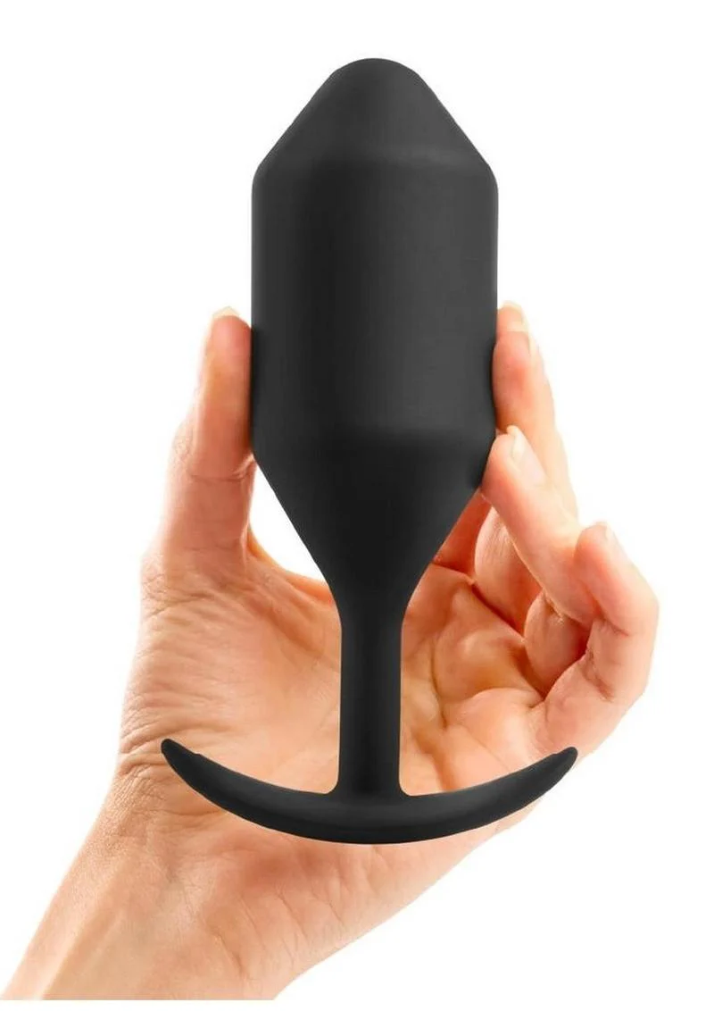 b Vibe Snug Plug 5 Weighted Butt Silicone Anal Plug - Image 6